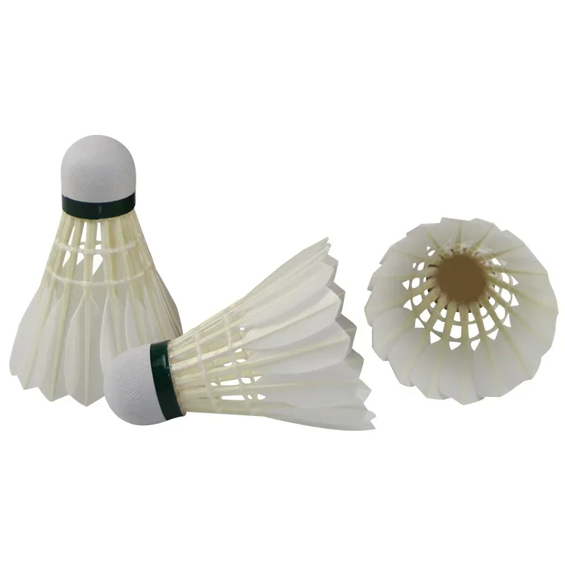 A4 Replacement Shuttlecock 12 Pieces Duck Feather Training Competition Flying Stable Goose Feather Badminton Shuttlecock Wholesa