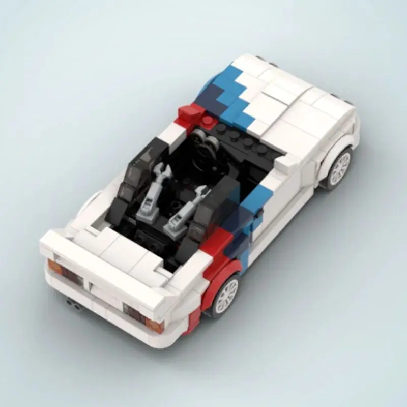 MOC Technical M3 E30 455pcs racing sportscar Vehicle Speed Champion Racer Building Blocks Brick Creative Garage Toys for Boys 5