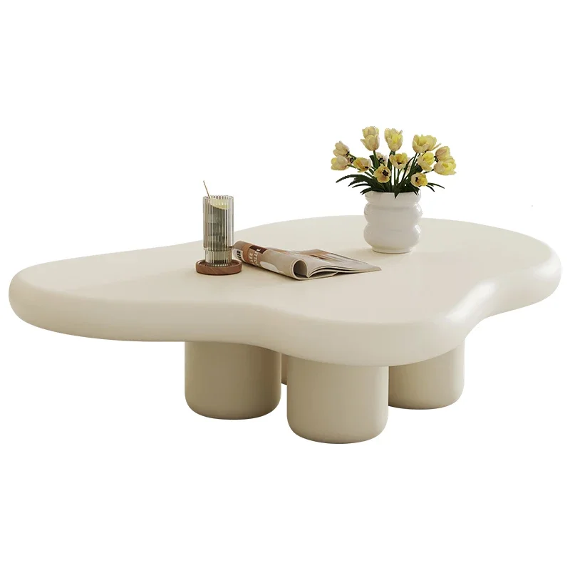 

ZL Light Luxury Creative White Tea Table Small Apartment Living Room Cream Wind Shaped Cloud