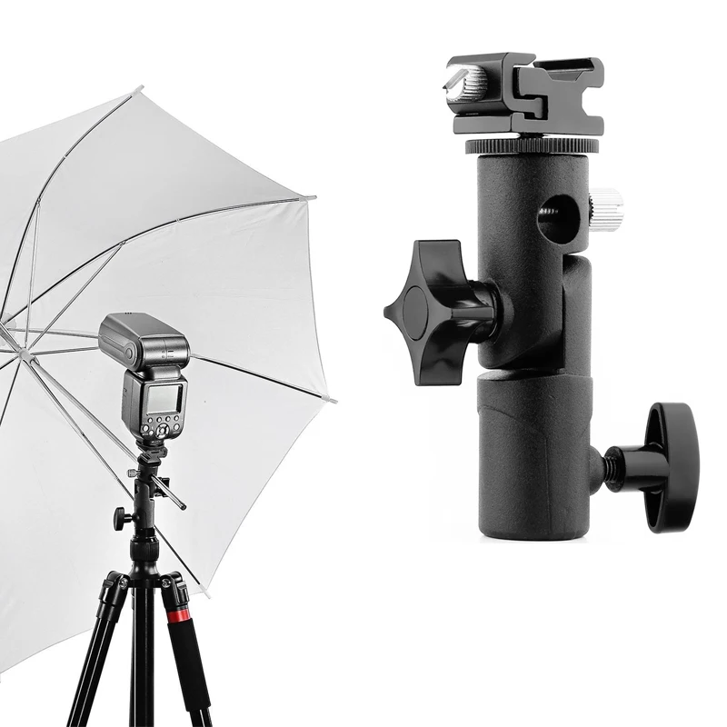 Canon Nikon Yongnuo Godox 용 우산 반사판 홀더가있는 카메라 플래..