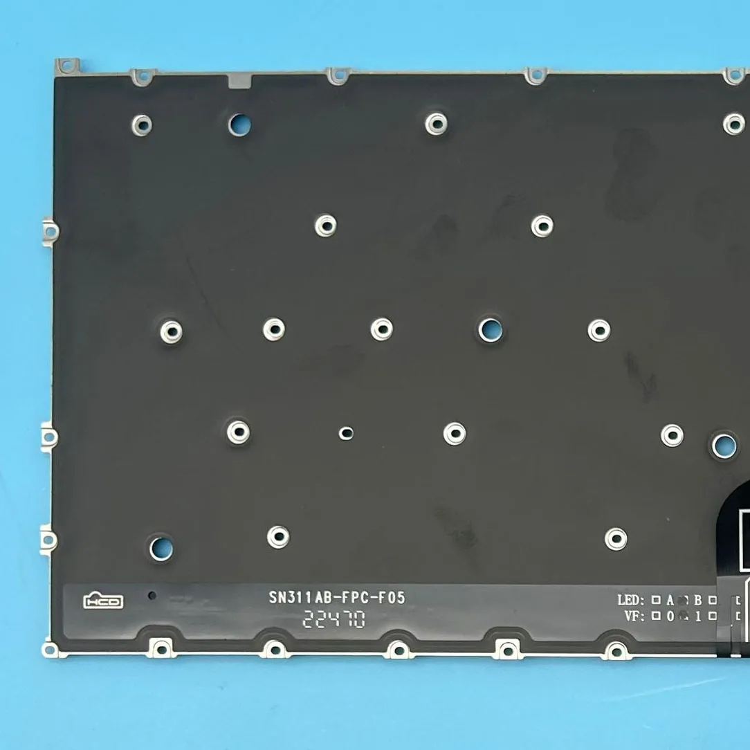 Backlit English/Russian/Latin Spanish Keyboard in Blue/Tidal Teal for Lenovo Yoga and Slim Series