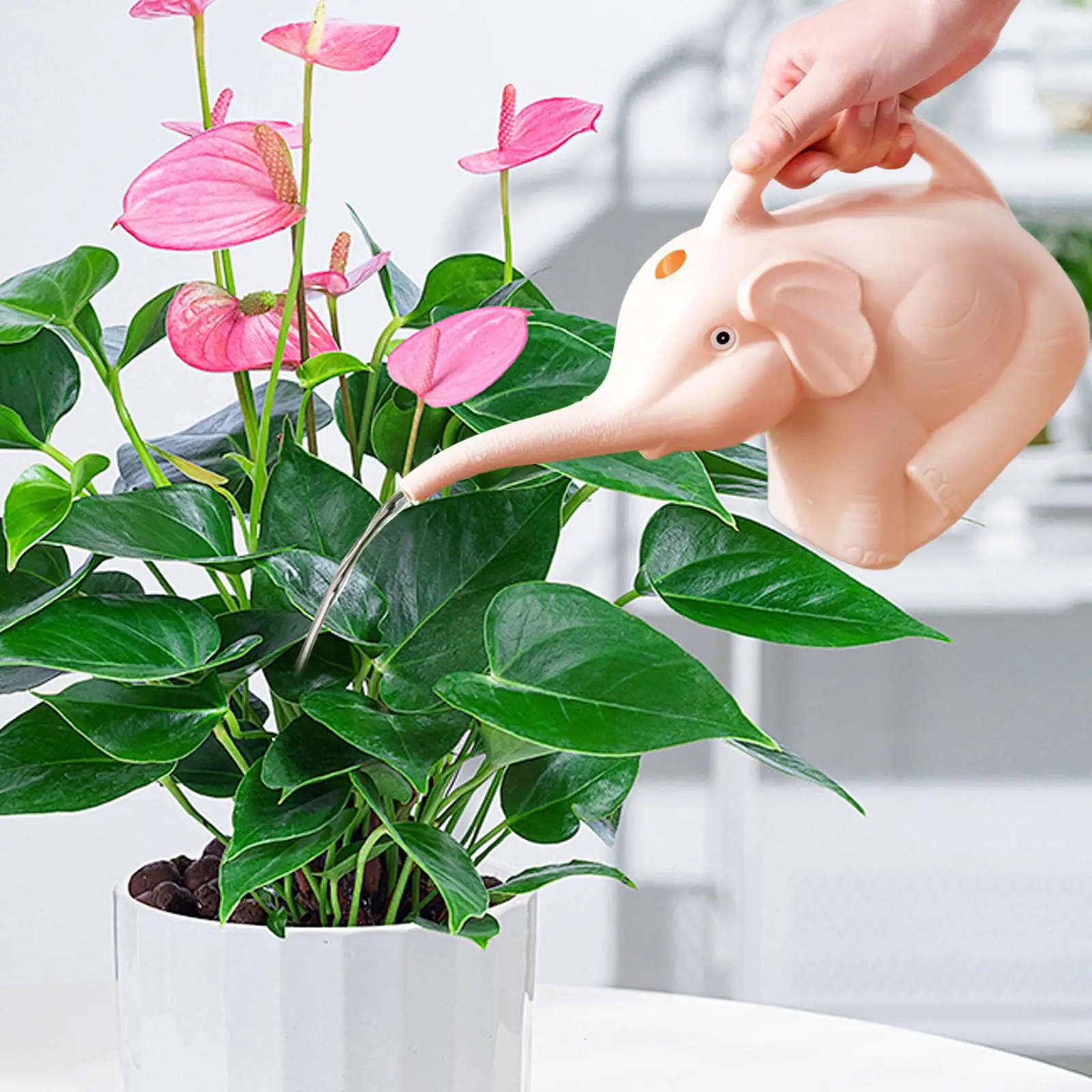 2 Liters PP Elephant Watering Can Plants Watering Pot 11.8x4.7x7inch Gardening Tool for Garden Flower