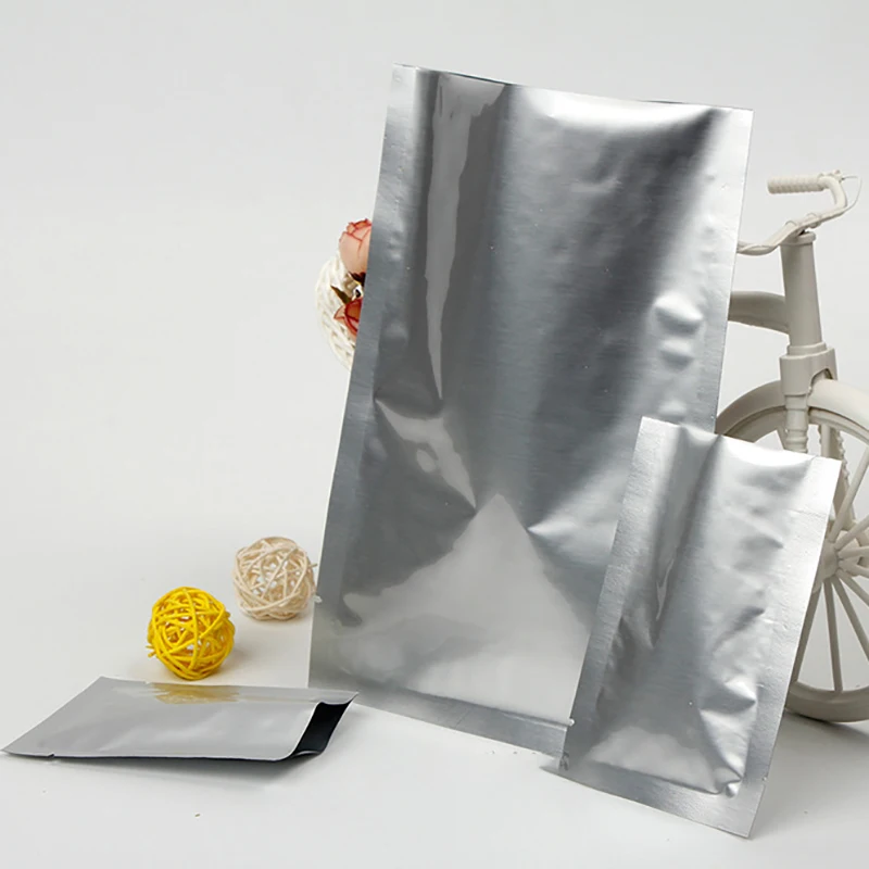 50PCS Food Grade Open Top Aluminum Foil Bag High Barrier Retort Pouch For Meat Pork Beef Sea