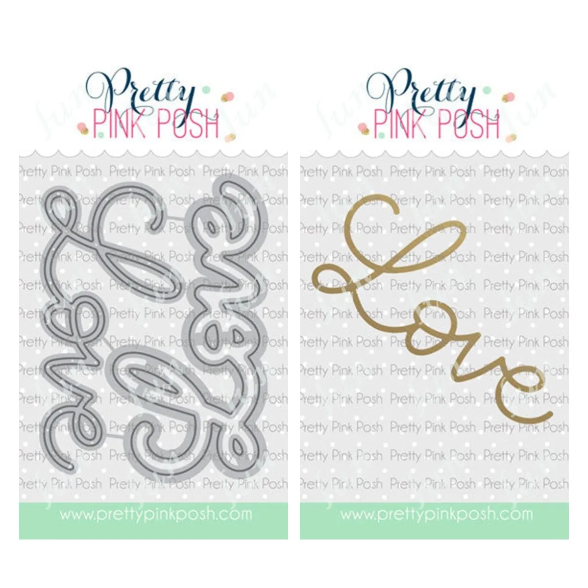 Hot Foil Plates and Cutting Dies Large Love Sentiment Molds