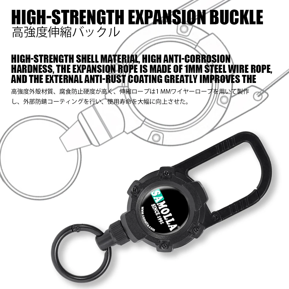 New Upgraded Badge Holder Telescopic Aluminum Alloy Body With Magnet  Keychain Retractable Hook Tool Chain Key Holder Tactical - AliExpress