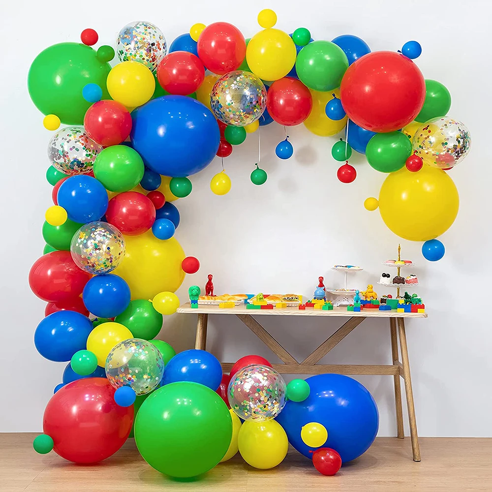 

1 Set ToyCircus Balloons Garland Arch Kit Blue Green Red Yellow Toy Ballon Rainbow Party Kids Carnival Birthday Decor Air Globos