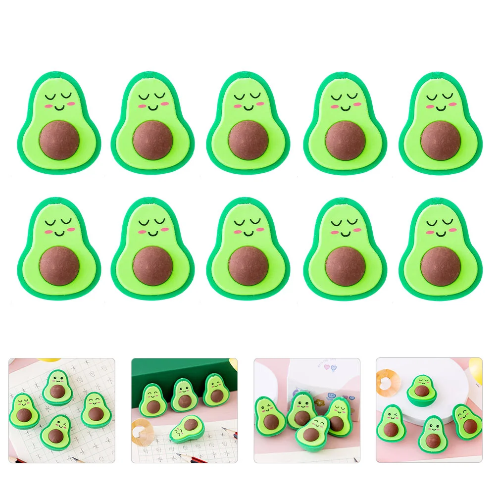 

18 Pcs Small and Fresh Avocado Eraser Student Erasers for Kids Children Gifts Tpr Students Stationery