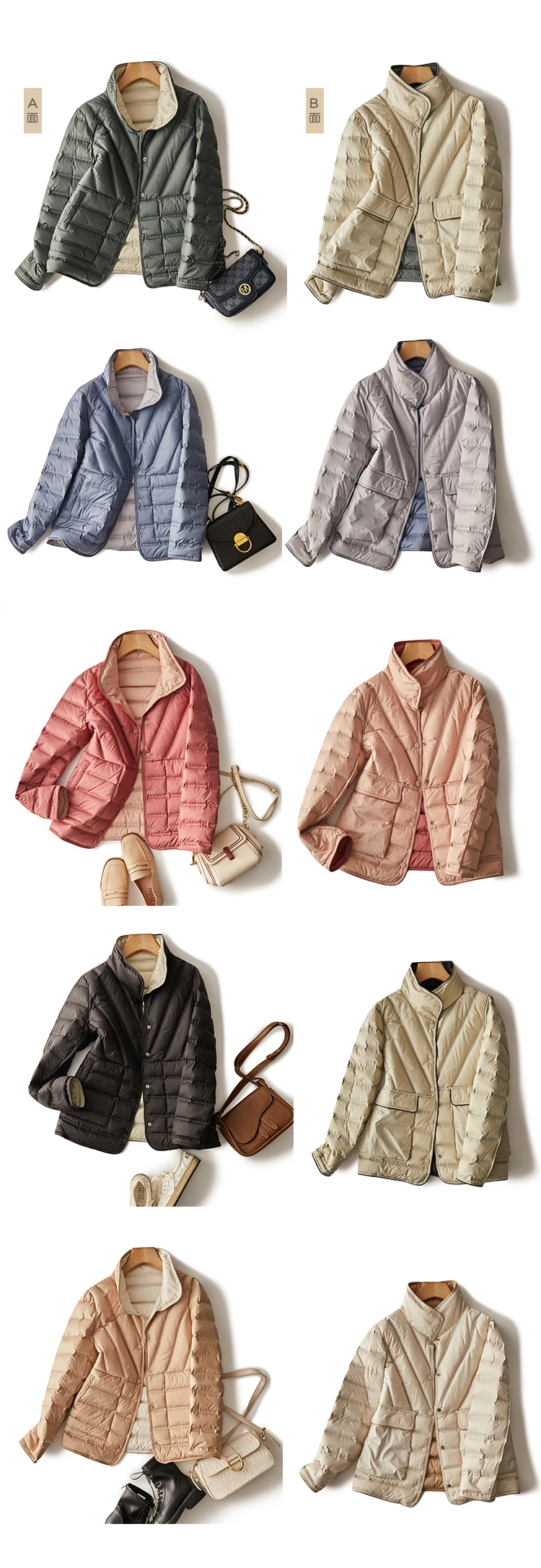 90% White Duck Down Women's Autumn and Winter New 2024 Down Jacket Korean Double-sided Collar Down Jacket Women Warm Jacket