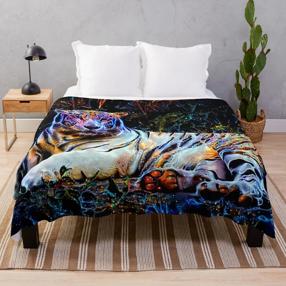 

Плед-одеяло мечты небесного тигра диваны путешествия полярные Хэллоуин одеяла