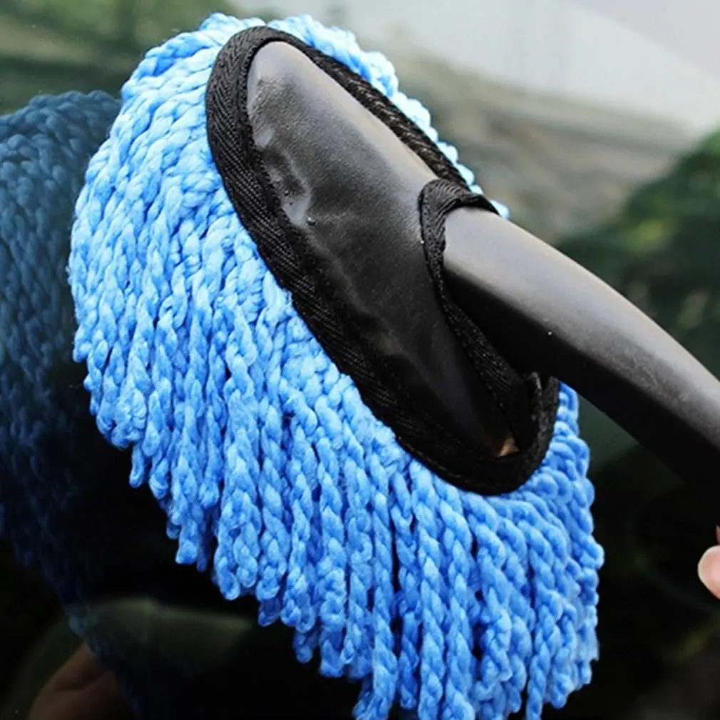 

NEW Car Duster Blue Small Wax Tow Washable Triangular Brush Window Wash Tool Dust Wax Mop Car Care Cleaning Supplies