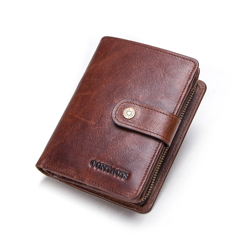 CALGARI Italian Buffalo Leather Men's Wallet - RFID Blocking Trifold With 8 Card Pockets & Gift Box - View #10