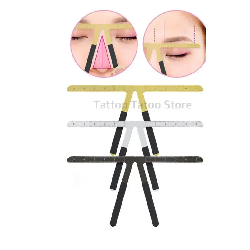 

1pcs Microblading 3 Colors Eyebrow Tattoo Stencil Ruler Balance Shaper Positioning Template Definition Permanent Makeup 3D Tool