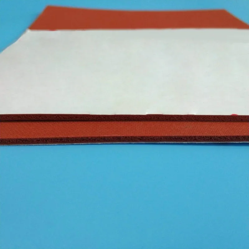 1/2/3/4/5mm 접착 성 Silione 폼 고무 시트 250*250mm 폐쇄 셀 실리콘 스폰지 시트 고온 저항 빨간색 매트