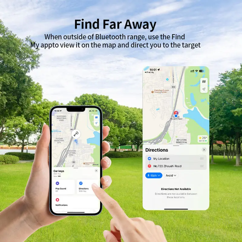 1/4 Pack Bluetooth GPS Tracker For Airtag Car Keys Finder MFI Smart Tag