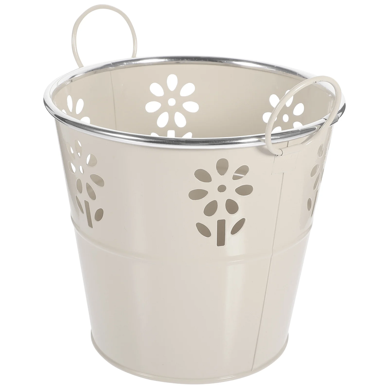 

Tin Flower Pot Office Decore Rustic Bucket Container Crafts Small Iron for Arrangement Buckets Party