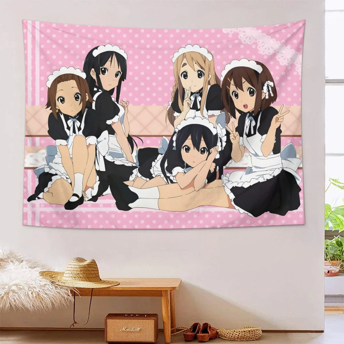 Anime Wall Hanging Tapestry Japan Kawaii K-ON! Room Decor Aesthetic Decorative Cartoon Photo Background Cloth Table tapestry decor