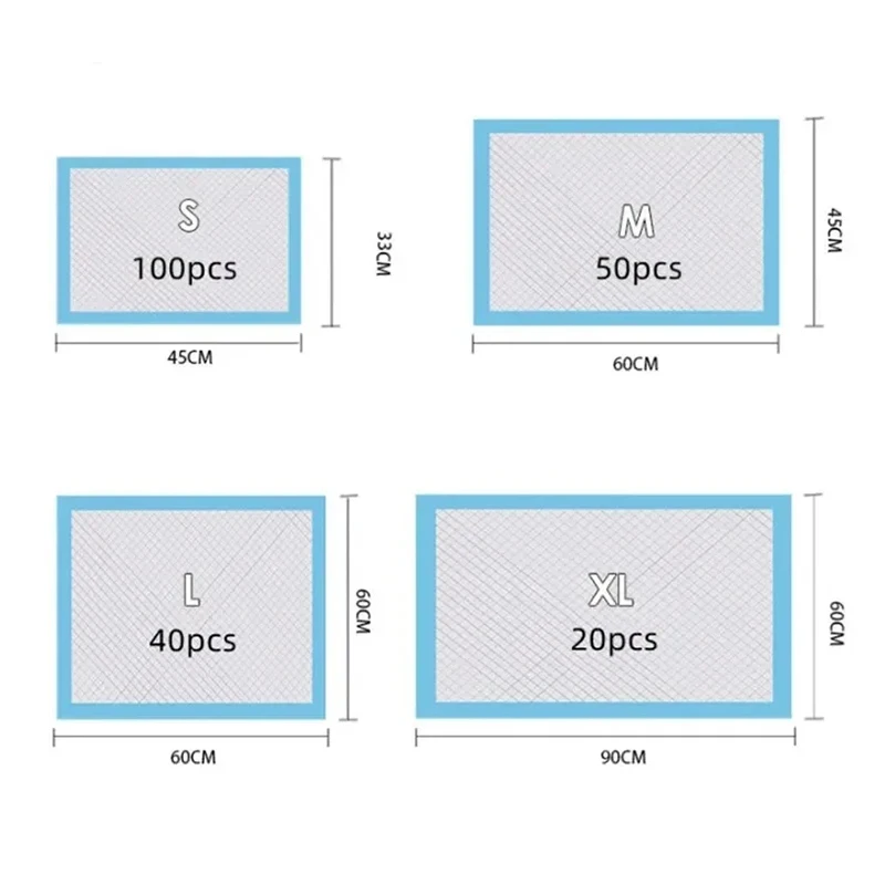 Köpek Çiş Pedleri Yavru Köpek Eğitim Pedleri Süper Emici ve Sızdırmaz |   Tek Kullanımlık Evcil Hayvan Çiş ve Tuvalet Pedi