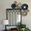 9PCS Boho Wall Decor Rattan Wall Decor Wicker Wall Decoration Hanging Wall Basket Wicker Wall Tray for Living Room 3