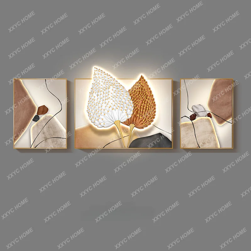 

Living Room Decorative 3d Painting Sofa Background Wall Mural Led Light High-Grade Hanging Painting living room decoration
