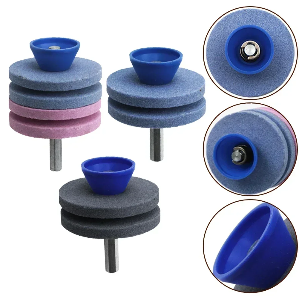 1pc Grinding Stone Garden Tools Fastest Blade Sharpener Universal Grinding Head Tool Rotary Drill Cutter Lawnmower Accessories knife sharpener