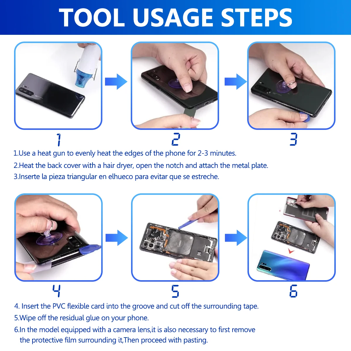 삼성 Z 폴드 2 / Z 폴드 3 / Z 폴드 4 / Z 폴드 5 후면 커버 유리 교체 배터리 후면 도어 하우징 케이스