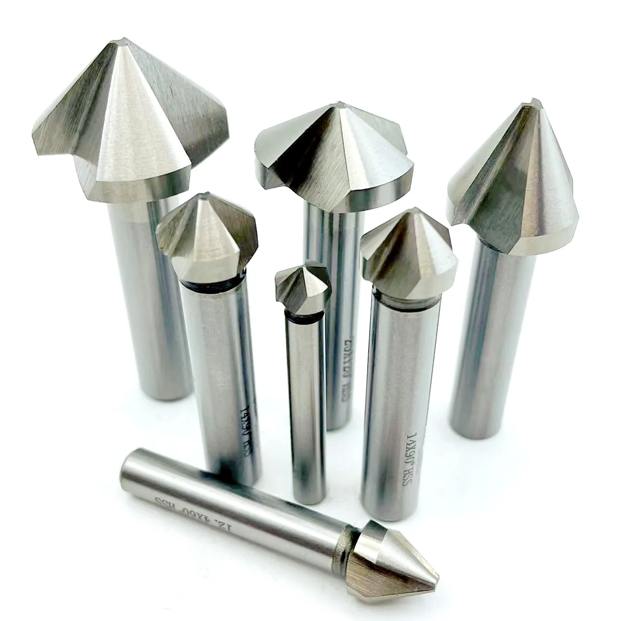 

Round Shank 3 Flutes 60 90 120 Degree HSS Chamfering Chamfering End Mill Countersink Bit 4.5-60MM Chamfering Tool