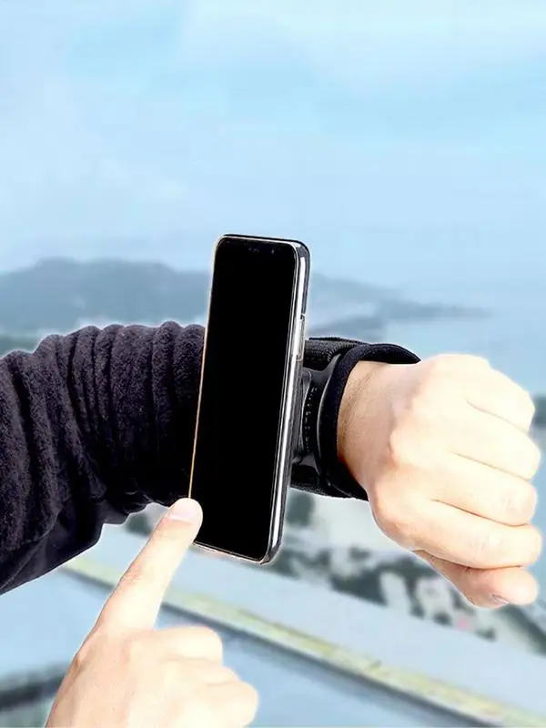 Wristband Phone Holder Rotatable Universal Sports Wristband Detachable Exercise for Workout Sports Hiking Biking Phone Wristband Holder