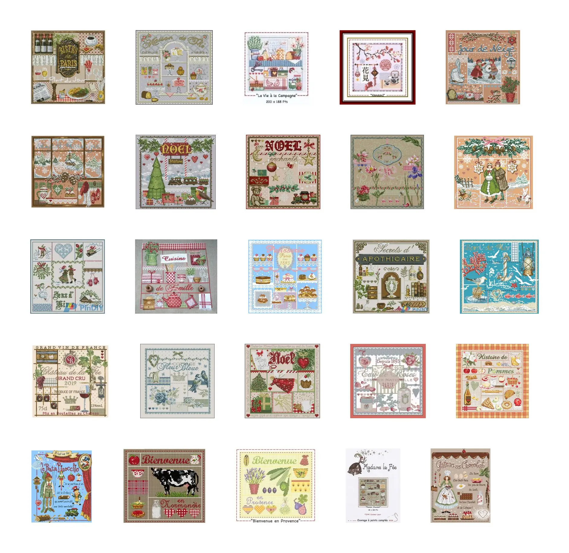 Lafite Series 4 patterns 1 patterns Counted Cross Stitch DIY Cross Stitch Kits Embroidery Needlework Sets