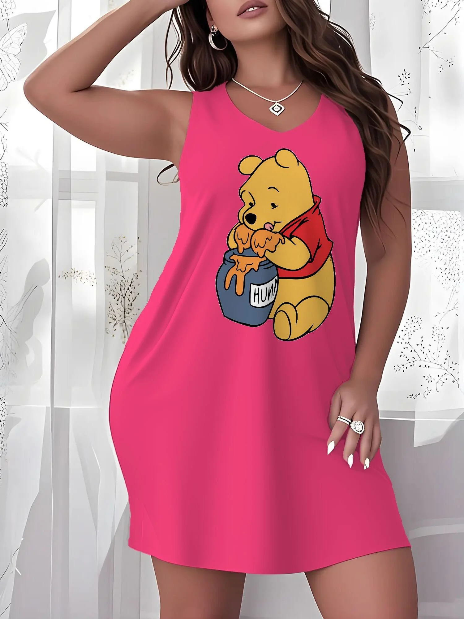 فستان نسائي صيفي 2025 بدون أكمام ورقبة دائرية نمط...