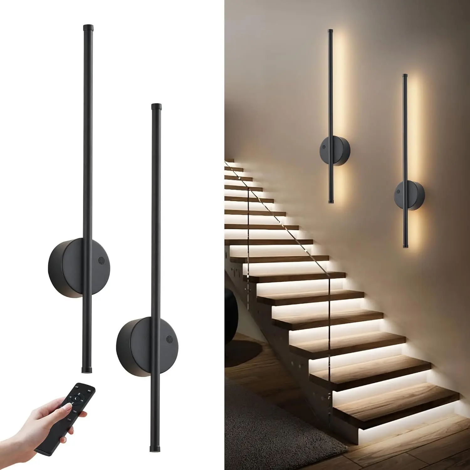 Human Body Detection Rechargeable LED Wall Lamp 60CM Removable For Bedroom Bedside Living Room Décor Fixtures Magnetism Chassis