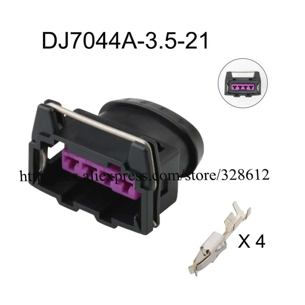 

100SET DJ7044A-3.5-21 Car motorcycle cable 4 pin Waterproof automotive connector female male Plug include terminal seal