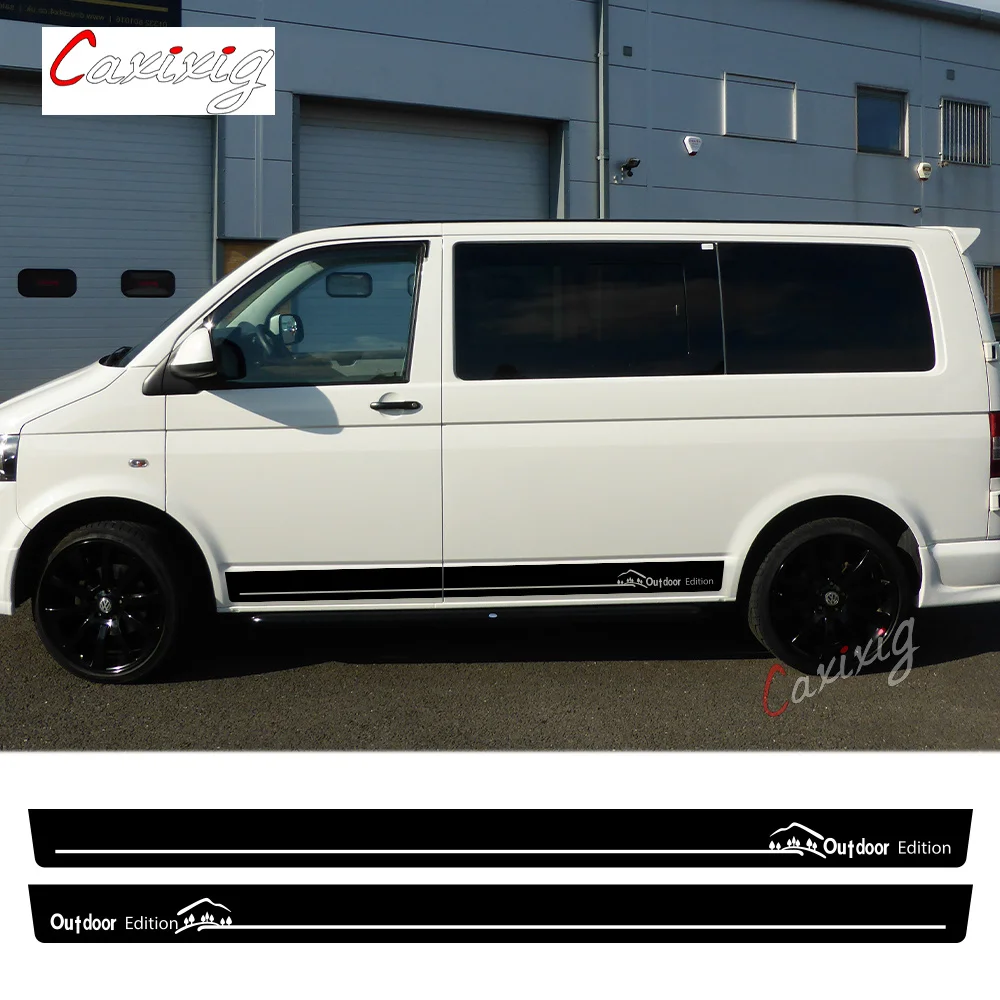 2PCS Car Door Side Stickers For Volkswagen VW Multivan Transporter  Caravelle T5 T6 Tuning Auto Accessories Vinyl Film Decals - AliExpress