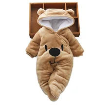 

2022 Autumn Winter Baby Romper For Baby Girls Cotton Hooded Overalls For Baby Boys Rompers Infant Jumpsuit Kids Newborn Clothes