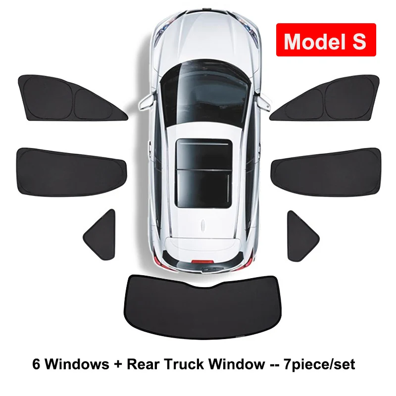 Side Window Privacy Trim Sunshade For Tesla Model 3 S X Y 2022 2021 Car Front Rear Windshield Sun Shade Decorative Accessories truck stickers Other Exterior Accessories