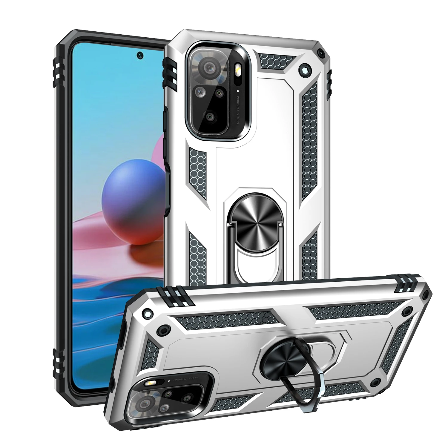 Cover Xiaomi Redmi Note 10 Armor Rugged Military Shockproof Car Holder Magnetic Ring Case for Xiaomi Redmi Note 10 5G Note10 2