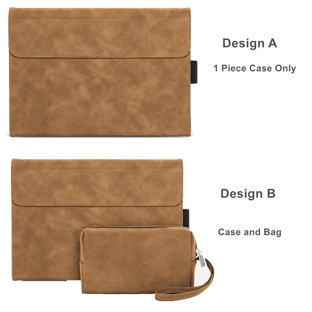 Premium Soft TPU & PU Leather Protective Sleeve Bag