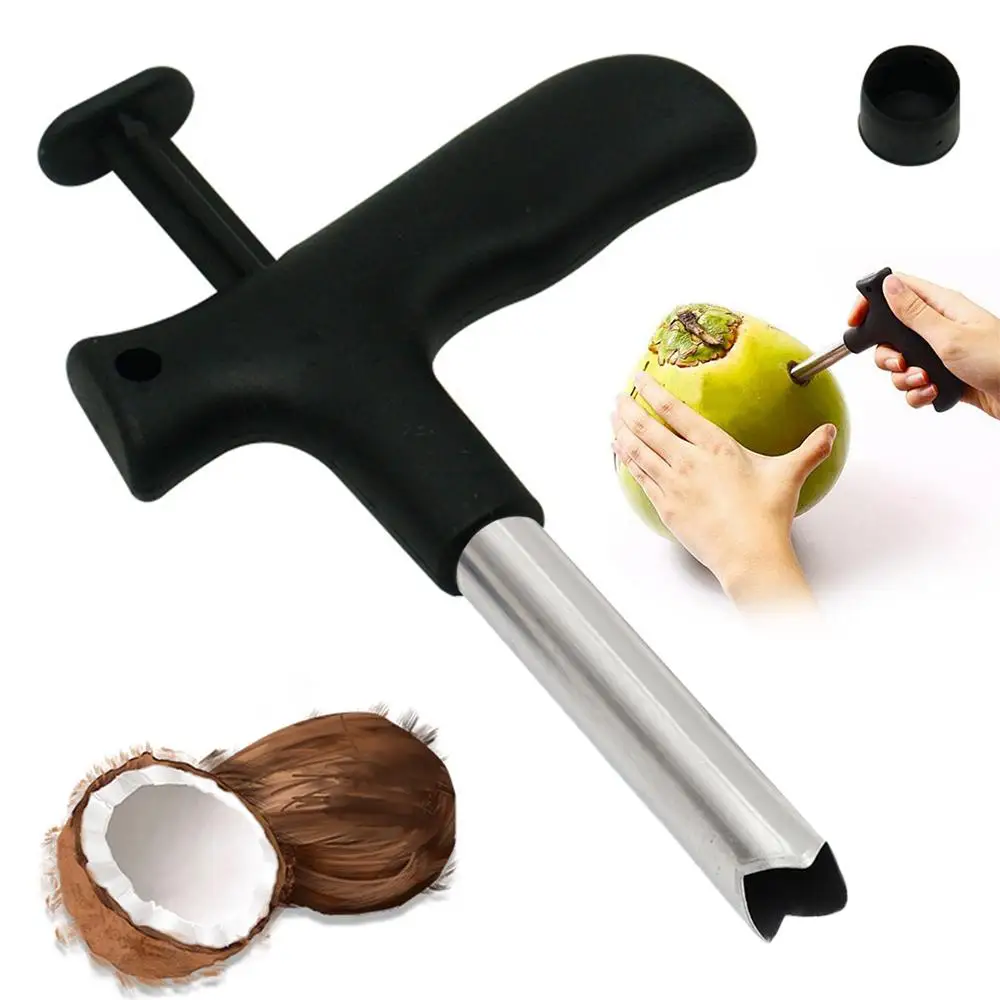 Description Picture 2 of itemStainless Steel Coconut Opener Opening Driller Cut Hole Tool Fruit Openers Tools Durable Knife Hole Tool Kitchen Accessories