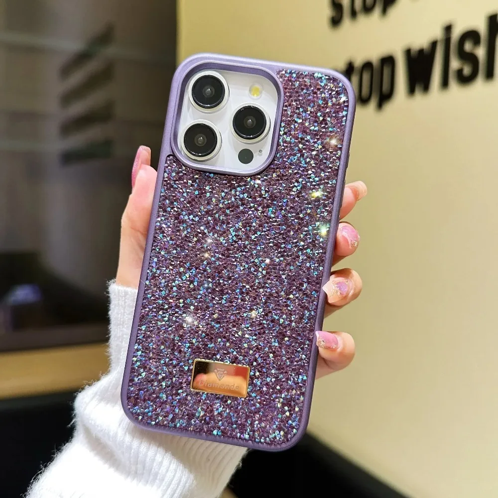 Radiant Rhinestone Glitter Phone Case - Shiny Bling Shockproof Cover
