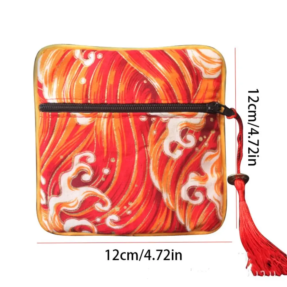 Cloth Chinese Style Coin Pouch Maneki Neko Copper Cash Pendant Jewelry Storage Bag Jewelry Organizer Necklaces Case Cloth Wallet