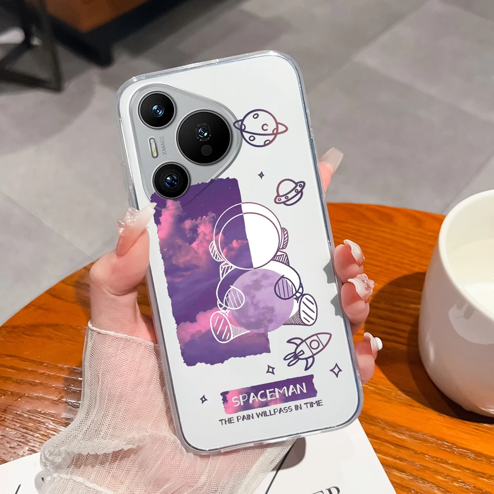 Transparent Cute Flower Phone Case - Soft TPU Silicone Shockproof Protective Cover