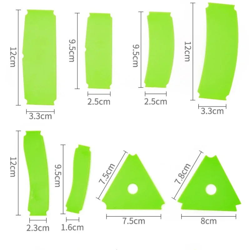 Pottery Tools Ceramic Drawing Scraper ABS Material DIY Ceramic Texture Auxiliary Clay Trimming Sculpture Shaping 14pcs/set