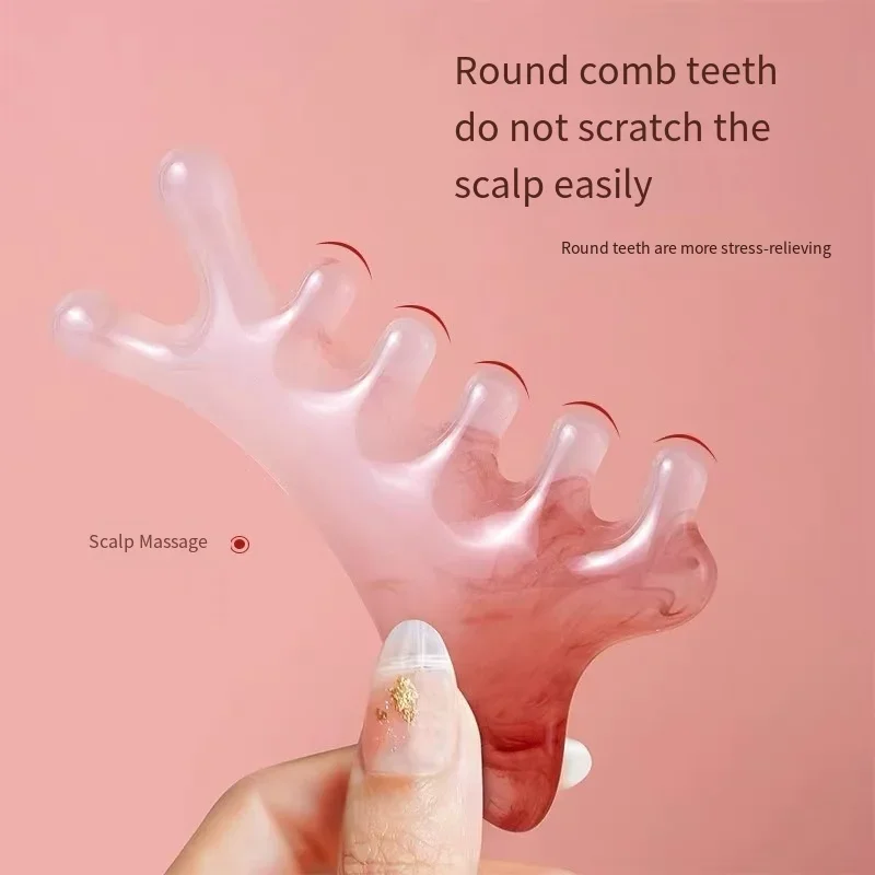 4-in-1 Resin Massage Tool For Scalp Eye Shoulder & Neck Massage Facial Massage Board Acupuncture Therapy Combs Body Relaxation