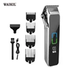 WAIKIL professional men's electric hair clipper LCD digital display trimmer USB rechargeable adjustable electric push shear 1