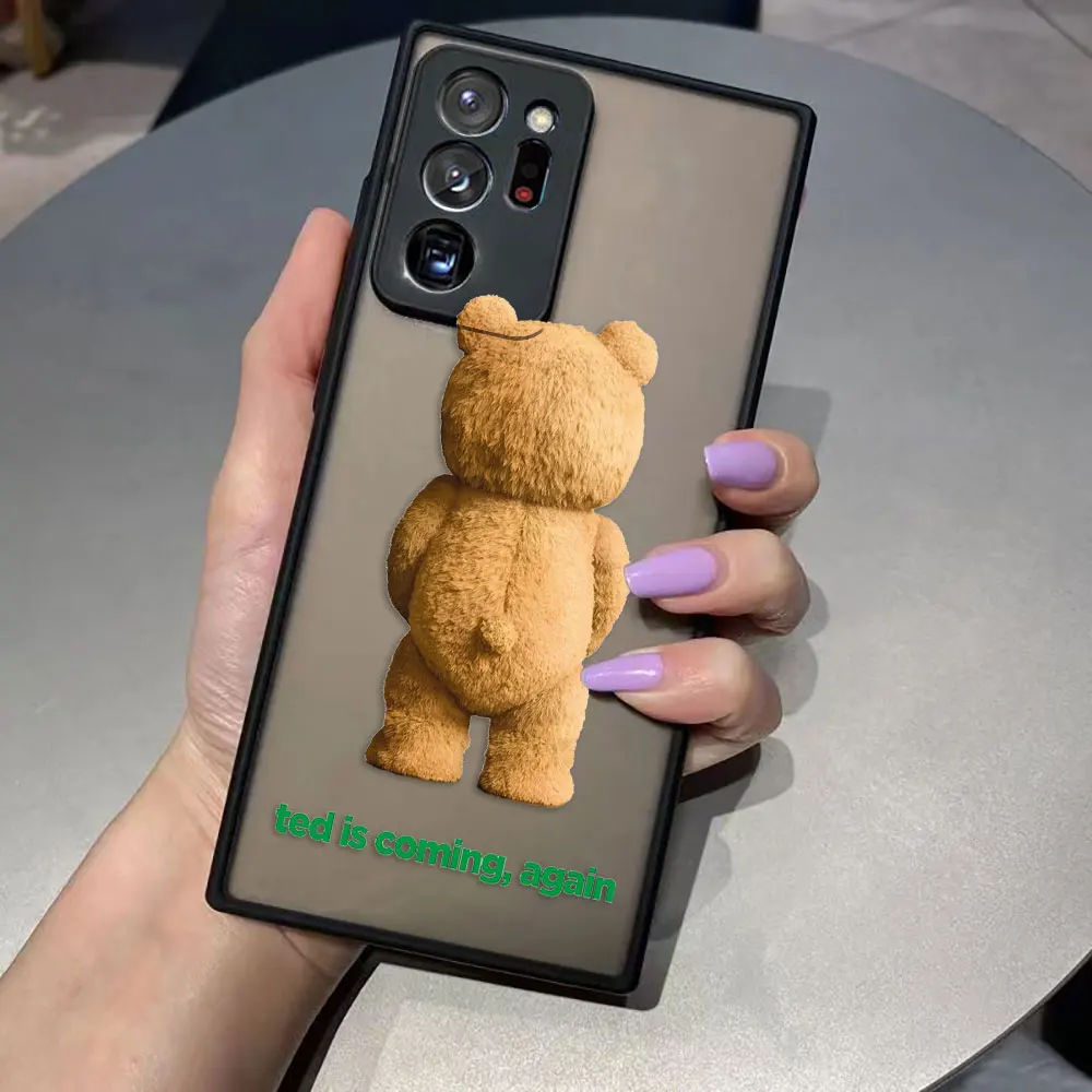 thumbnail image 1 of Matte Case for Samsung Galaxy NOTE 20 10 9 8 A13 A12 A10 A11 7 A04E A04 A03S A02 5G ULTRA Plus Case Naughty T-Teddy Bear Couple, 1 of 5