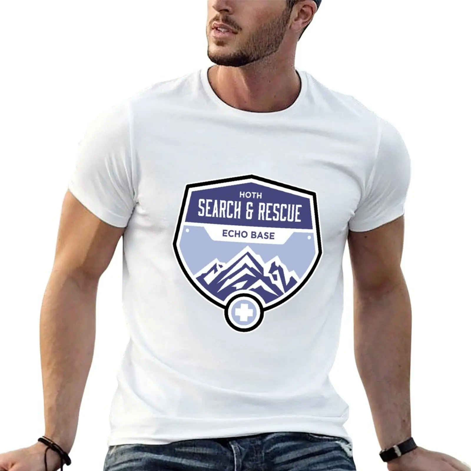 Hoth Search and Rescue T-shirt tops korean fashion mens graphic t-shirts