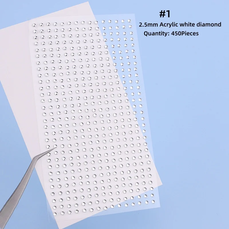 Mix 2mm/3/mm4mm Hair Pearls Stick on Self Adhesive Pearls Stickers Face Pearls Stickers for Hair Face Makeup Nail DIY Crafts 5