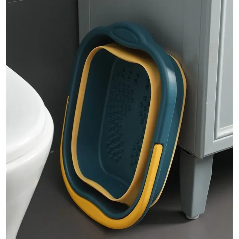 Foot Bath Bucket Collapsible Foot Bath Soaking Tub Handle Spa Bath Massager Basin