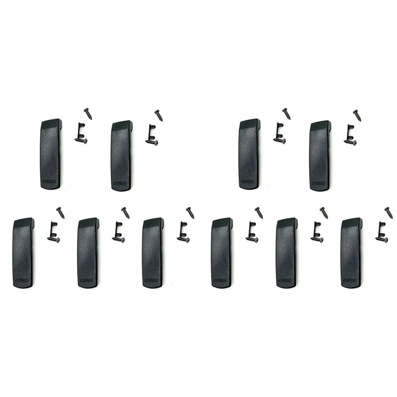 10PCS SBR-14Li Belt Clip with Screws for Yaesu VX8R VX-8R VX-8DR FT-1DR FT-2DR Radio SHB-13 FNB-101Li 102Li Li-ion Battery 10pcs baofeng battery back pack uv 82 belt clip with screws for uv 8d uv 82hp uv 8 5re plus 5ra clamp radio walkie talkie