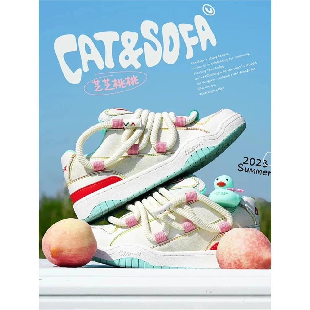 

NEW Woman Vulcanized Shoes Casual Sneakers Women Lace Up Beige Flat Shoes Sports Ladies Spring Autumn Sneakers Platform Shoes