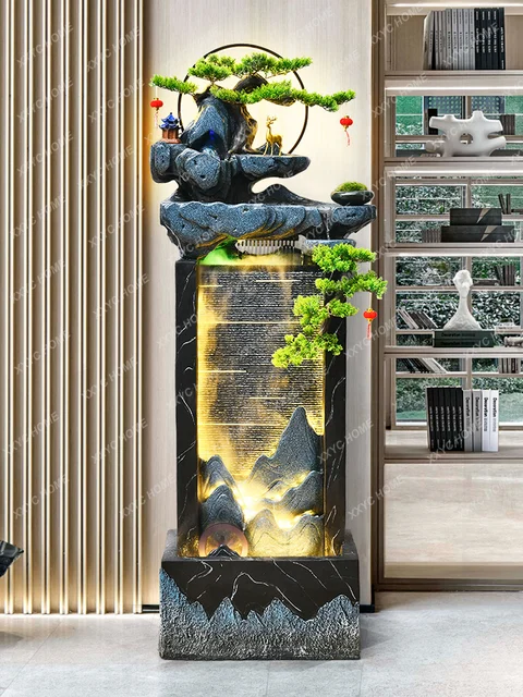 Enhance Your Indoor Space with the Water Fountain Decoration Circulating Water Hallway Indoor Landscape Large Floor